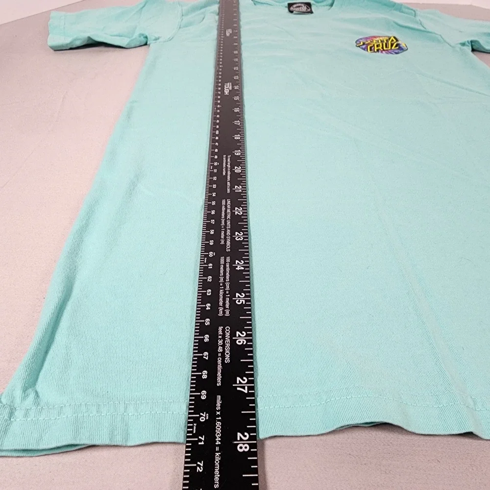 Santa Cruz Skateboards Tie Dye Dot Logo T-Shirt Mint Green XS Short Sleeve Tee